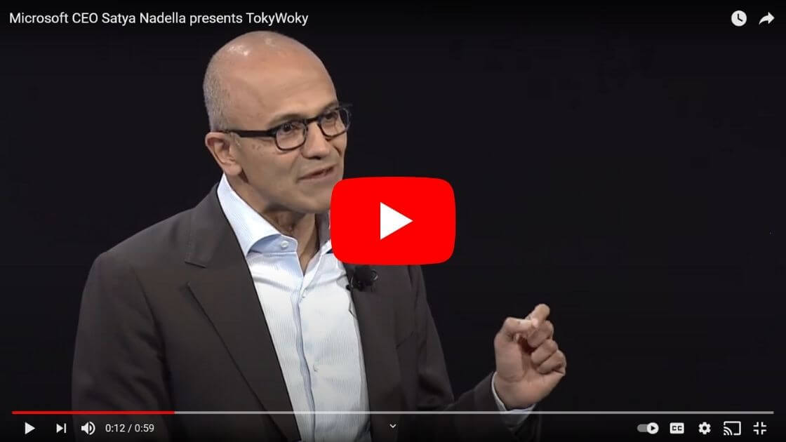 Microsoft CEO Satya Nadella presents TokyWoky community solution